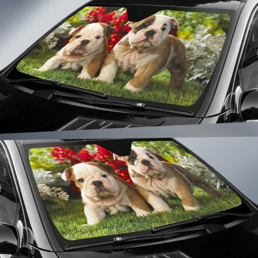 Baby Bull Dog Puppy Cute Car Sun Shade Gift Ideas 2022