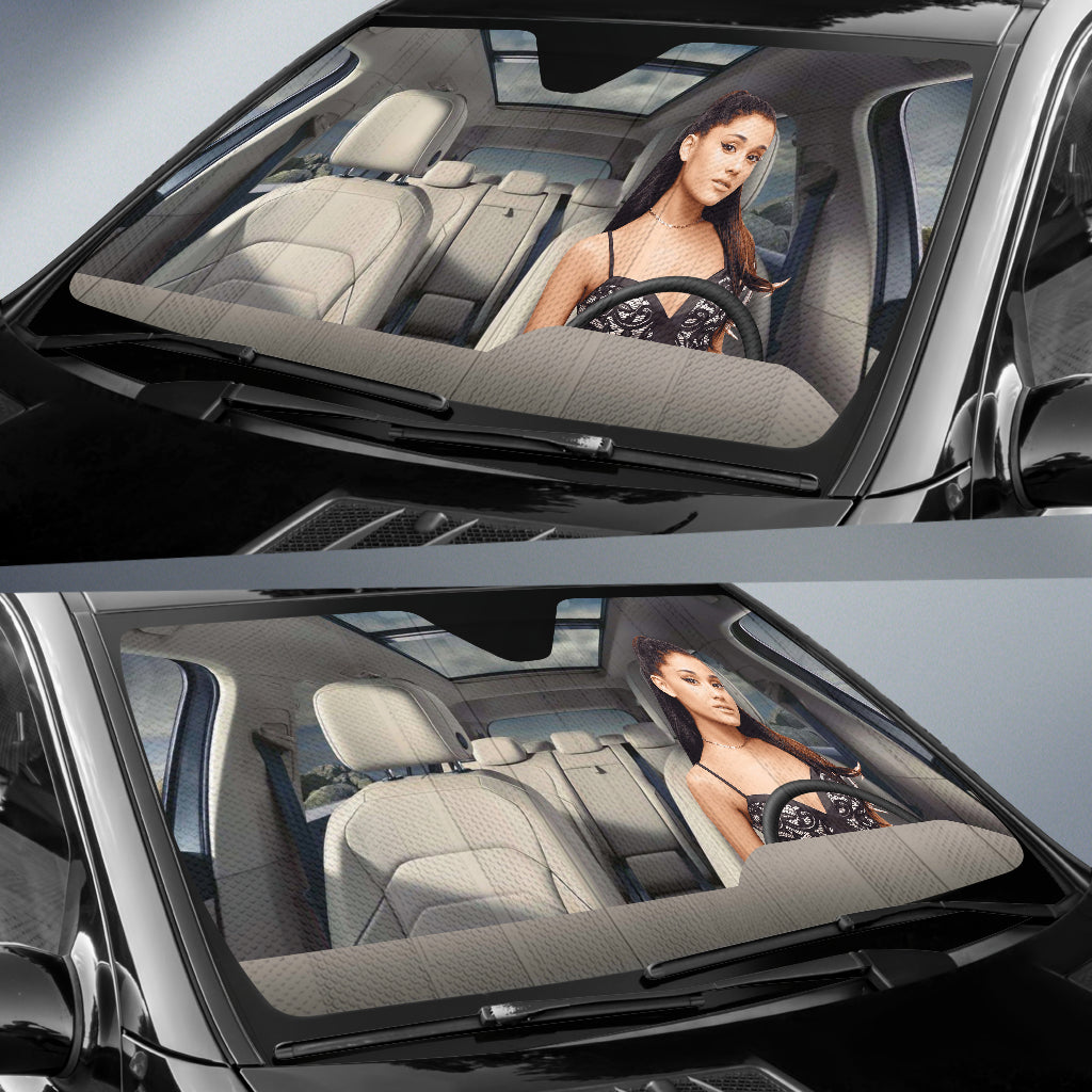 Ariana Grande 2 Driving Auto Sun Shade