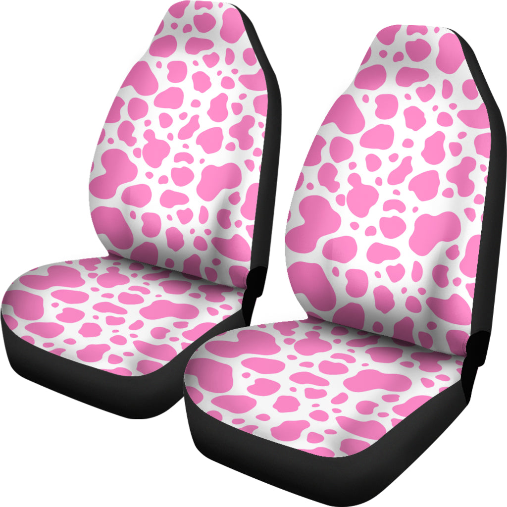 New Pink Cow Print Car Seat