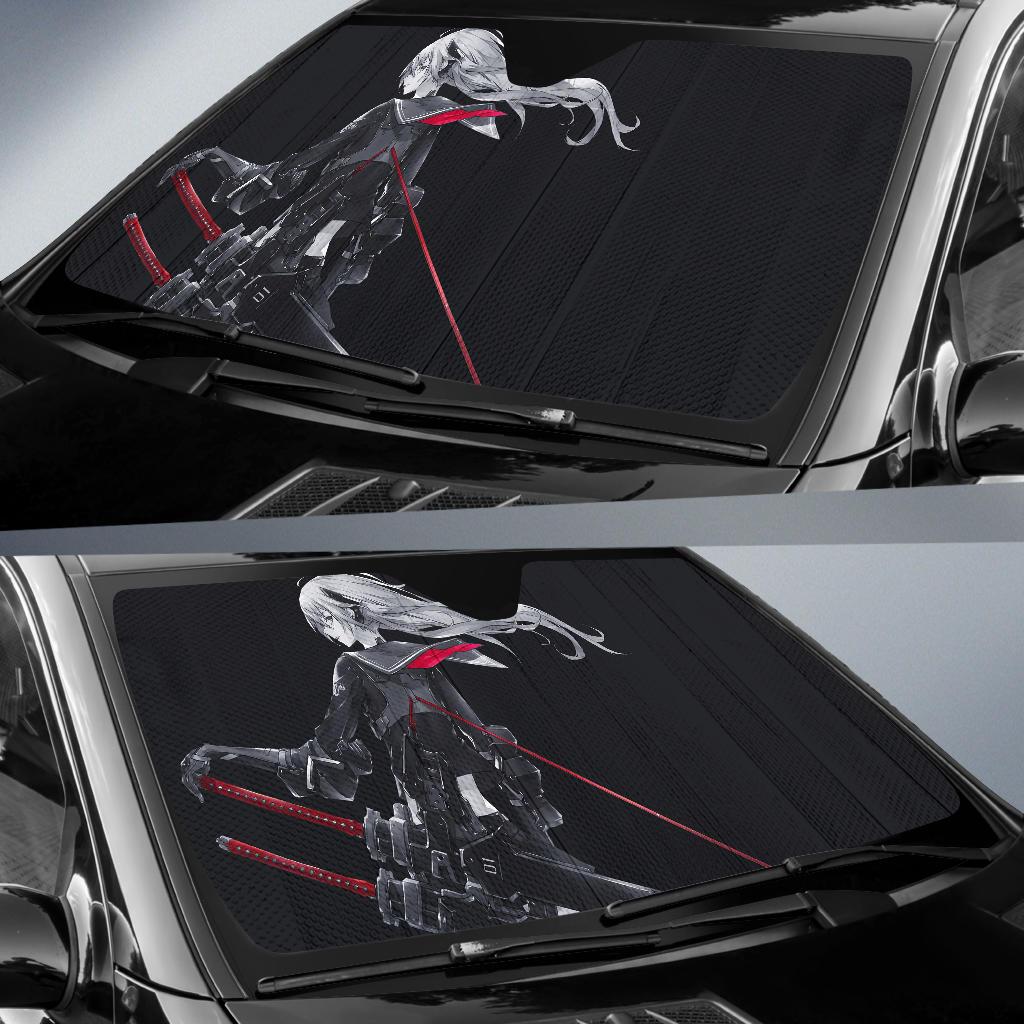 Katana Girl Anime Girl 4K Car Sun Shade Gift Ideas 2021