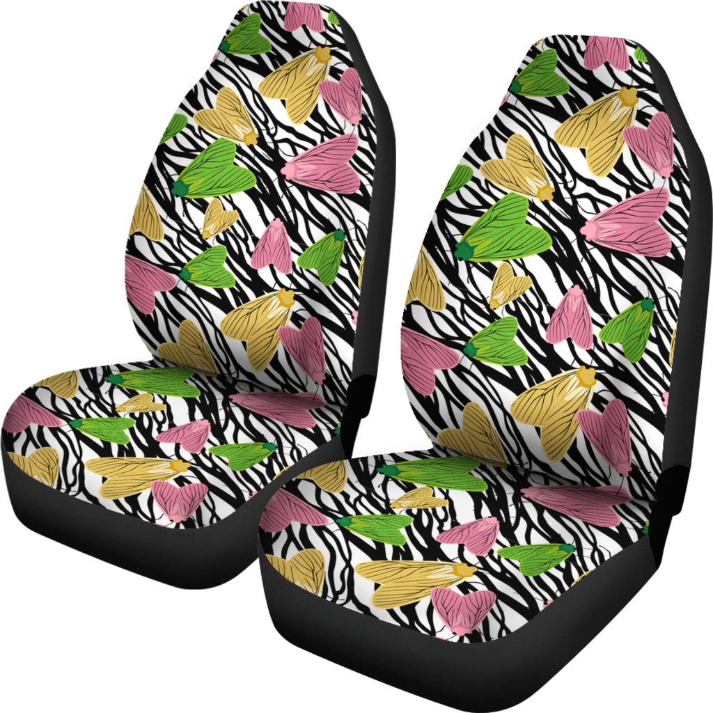 Colorful Cicada Zebra Seat Covers