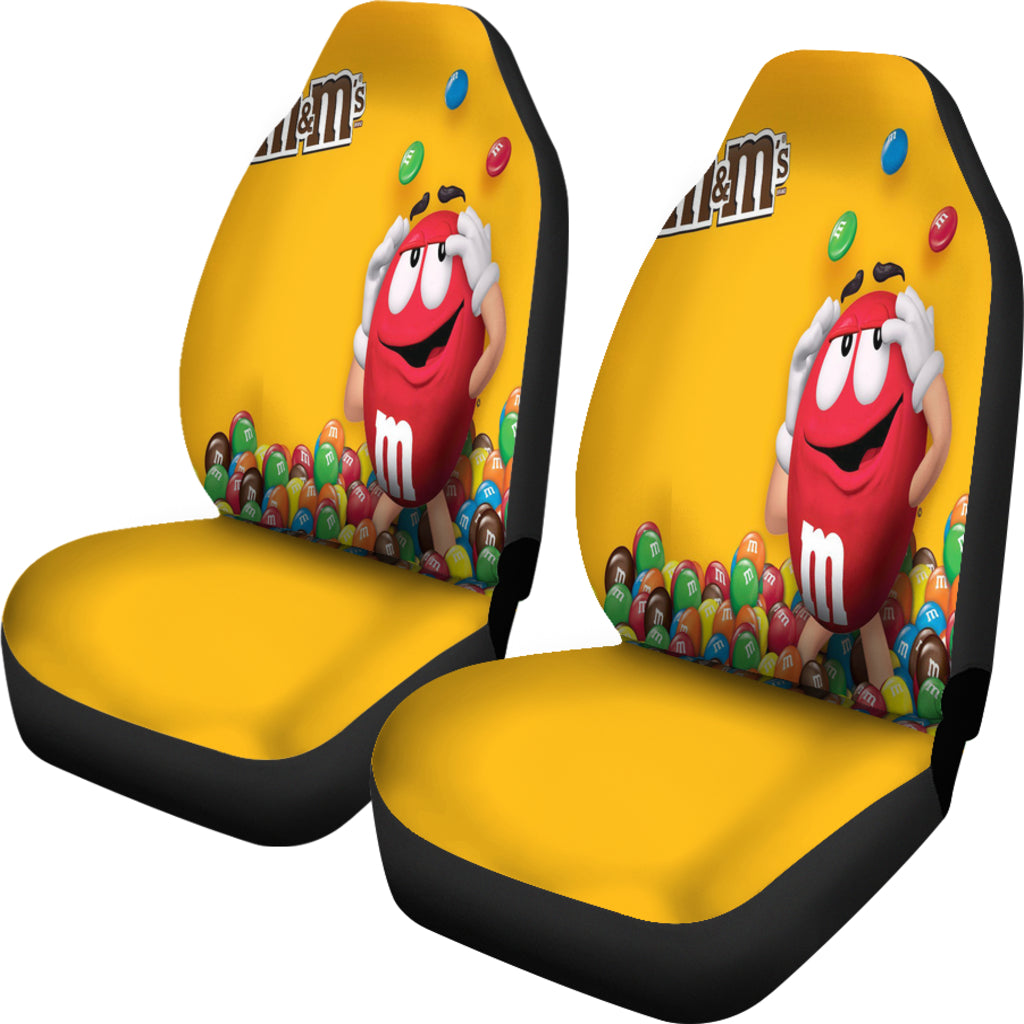 Red M&M Chocolate 1 Seat-Covers