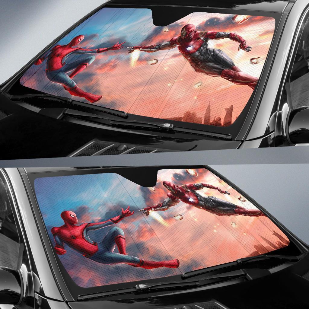 Spiderman X Iron Man Car Sun Shades Amazing Best Gift Ideas 2022