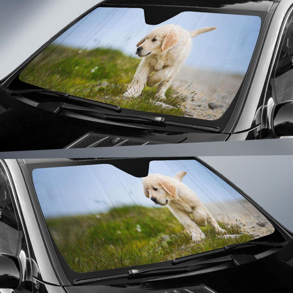 Labrador Retriever Puppy Dog Hd 4K Car Sun Shade Gift Ideas 2022