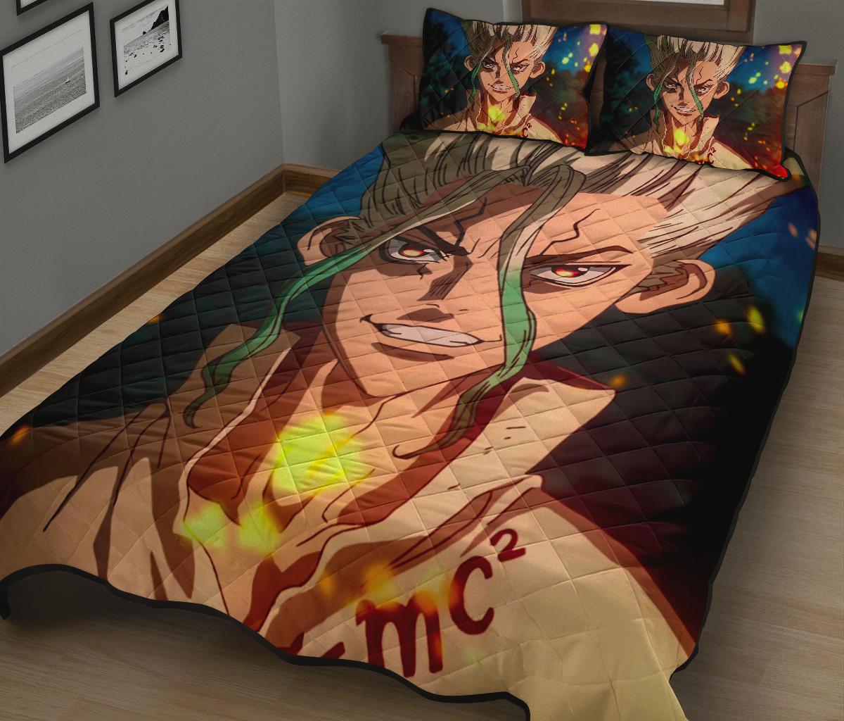 Dr Stone Anime Quilt Bed Set Pillow Case Amazing Decor Gift Ideas 2