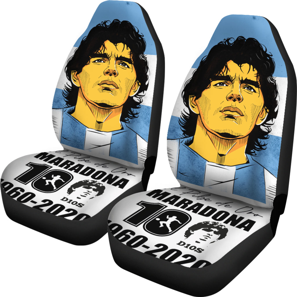 Cool Art Diego Armando Maradona 10 Rip 1969 2022 Car Seat Covers Gift For Fooball