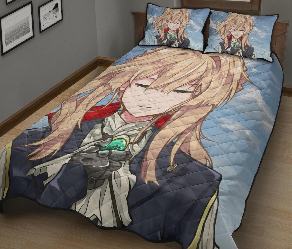 Violet Evergarden 8 Anime Quilt Bed Set Pillow Case Amazing Decor Gift Ideas