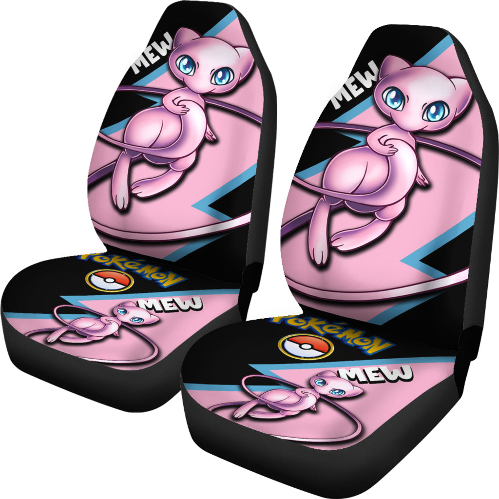 Mew Car Seat Covers Custom Anime Pokemon Car Accessories