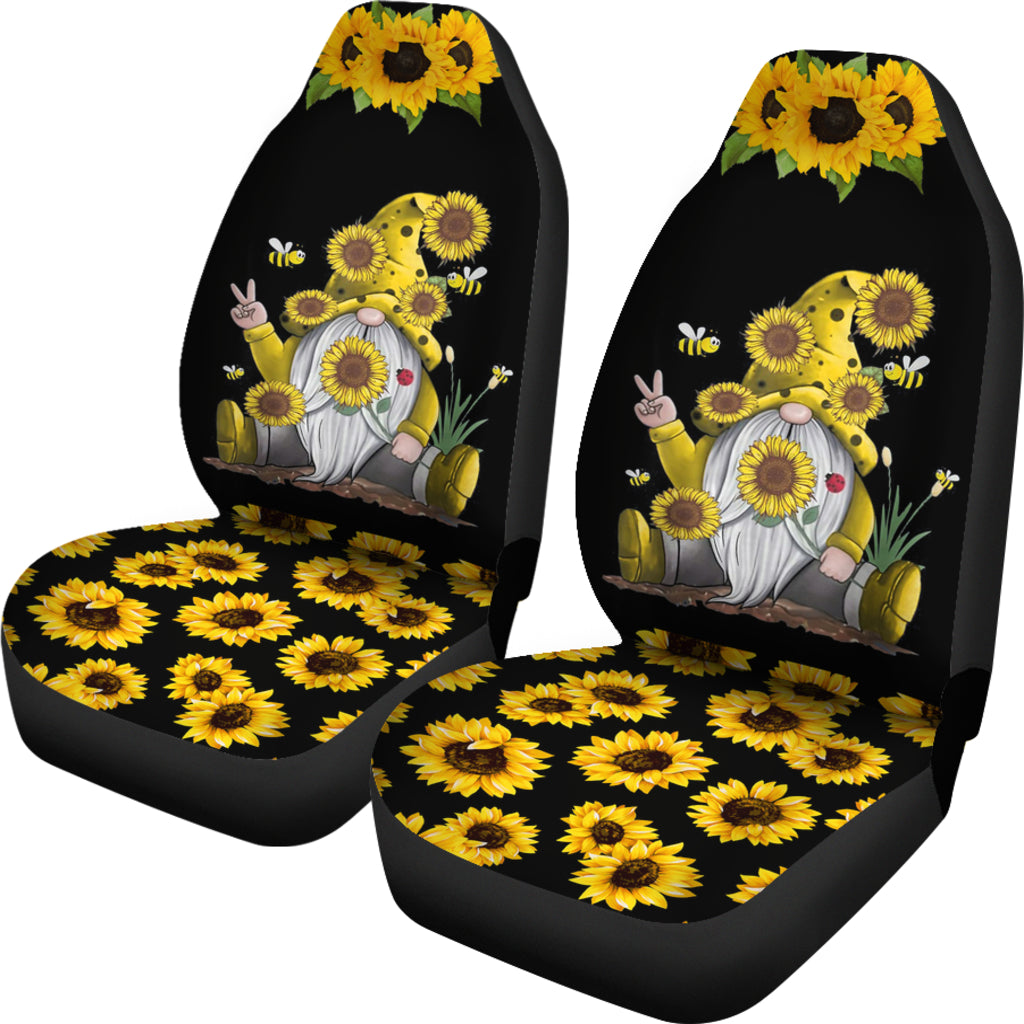 Sunflower Gnome With Bee Seat Covers