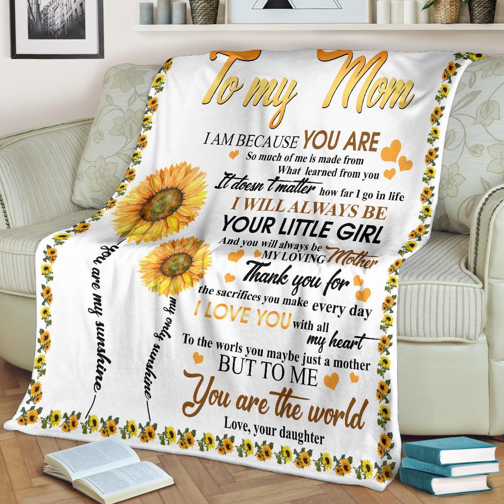 Your Little Girl To My Mom Premium Blanket