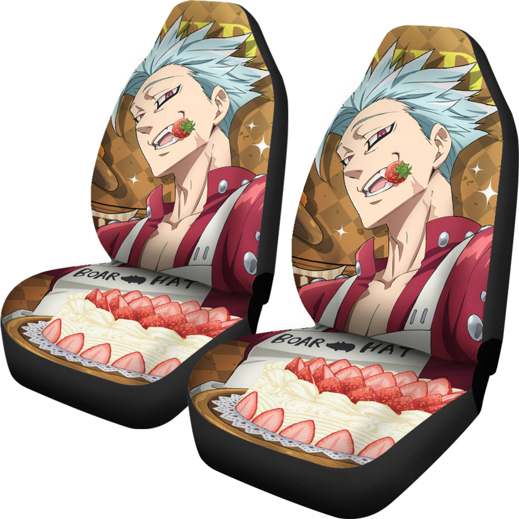 Boar Hat Ban The Seven Deadly Sins Car Seat Covers Gift For Fan Anime