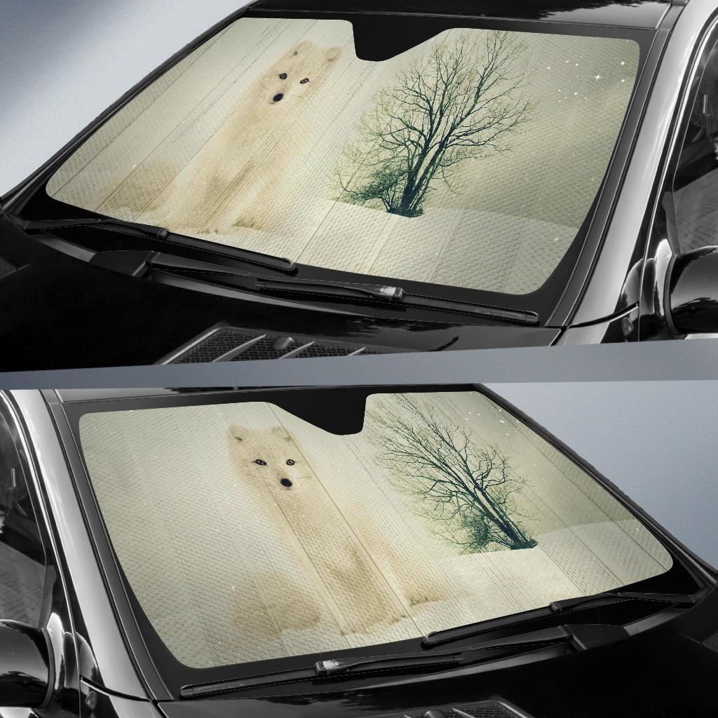 Arctic Fox Fuchs Snow Winter Hd Car Sun Shade Gift Ideas 2022