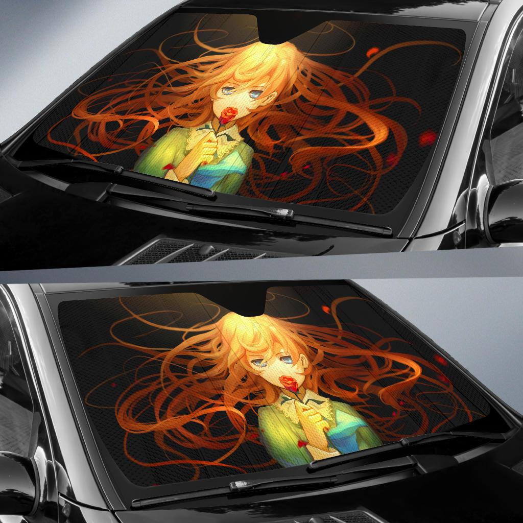 Anime Girl Rose Hd Car Sun Shade Gift Ideas 2021