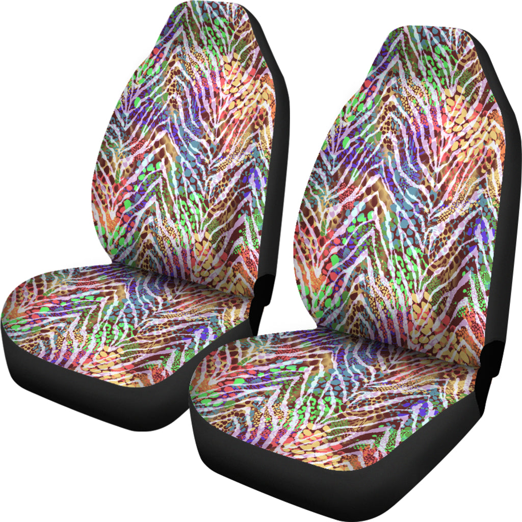 Rainbow Zebra Seat Covers