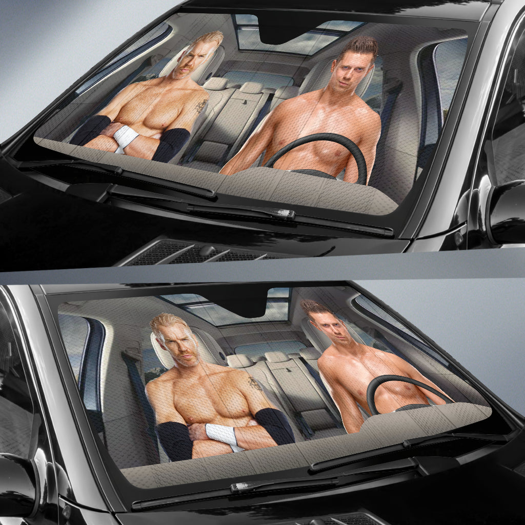 The Miz Vs Christian Wwe Driving Auto Sun Shade