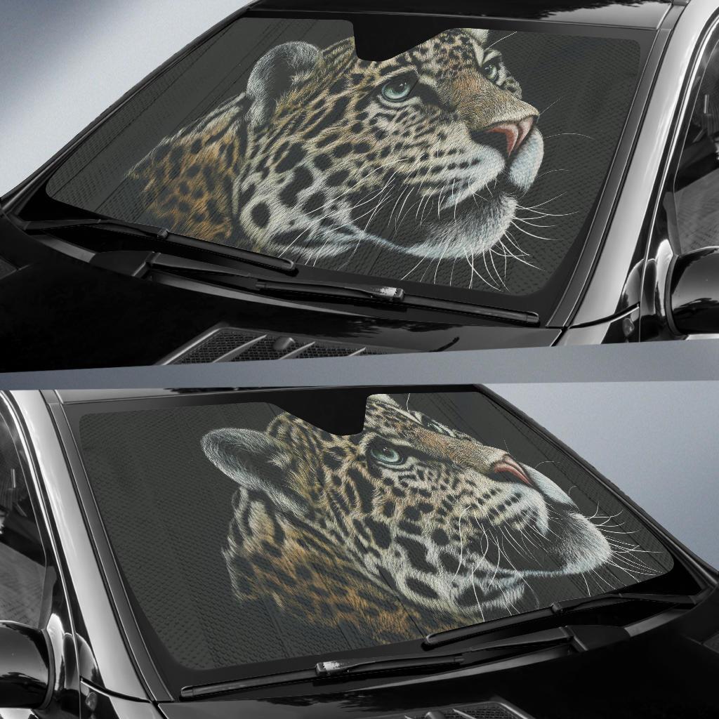 Leopard Paint Dark Hd Car Sun Shade Gift Ideas 2022