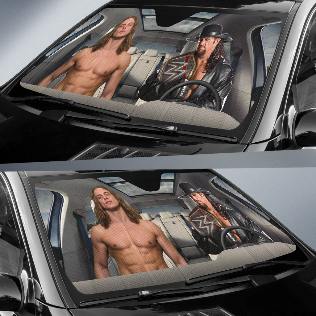 The Undertaker Vs Riddle Wwe Driving Auto Sun Shade