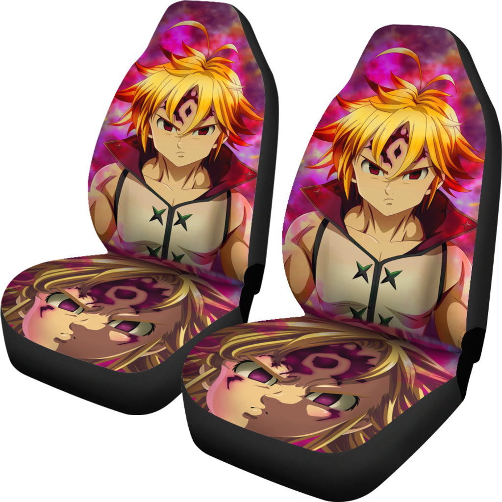 Cool Meliodas The Seven Deadly Sins Car Seat Covers Gift For Fan Anime