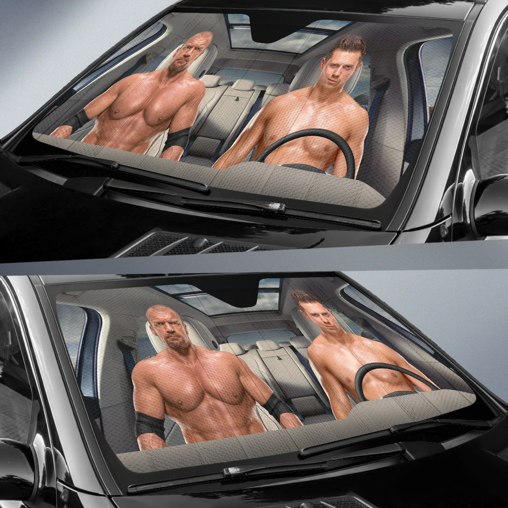 The Miz Vs Hhh Wwe Driving Auto Sun Shade