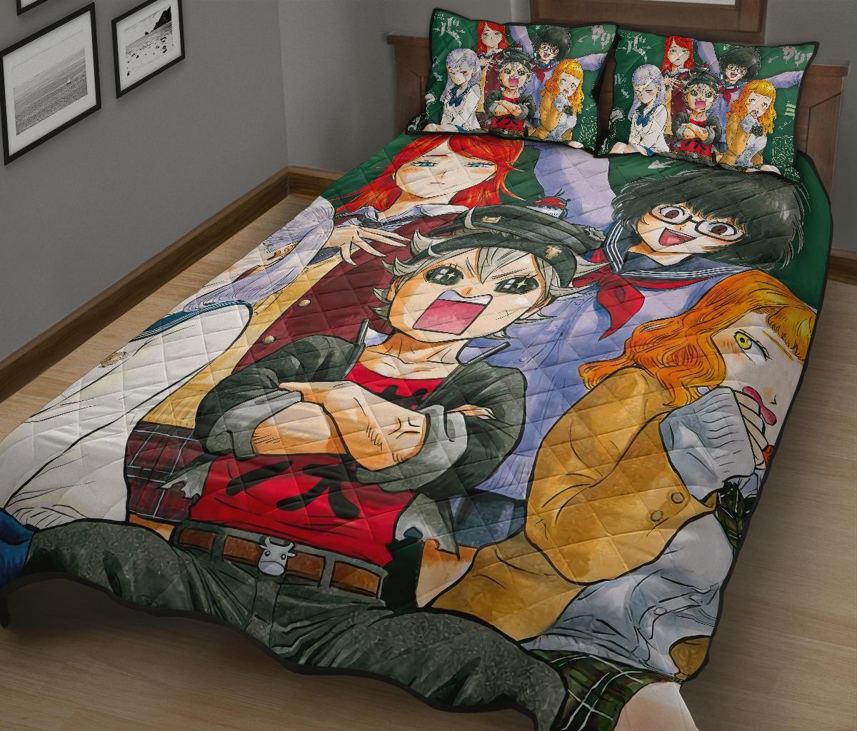 Asta Black Clover Anime Quilt Bed Set Pillow Case Amazing Decor Gift Ideas 4