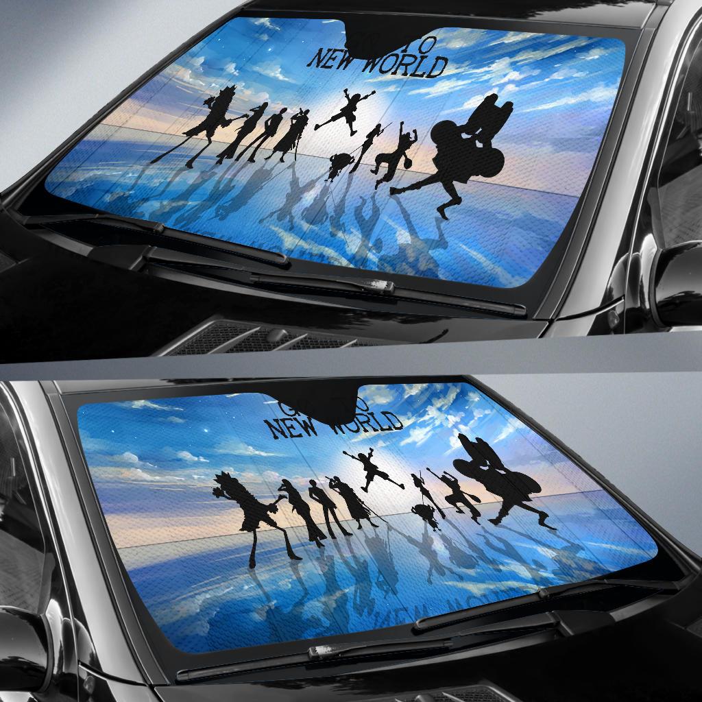 One Piece Go To New World Hd 4K Car Sun Shade Gift Ideas 2022