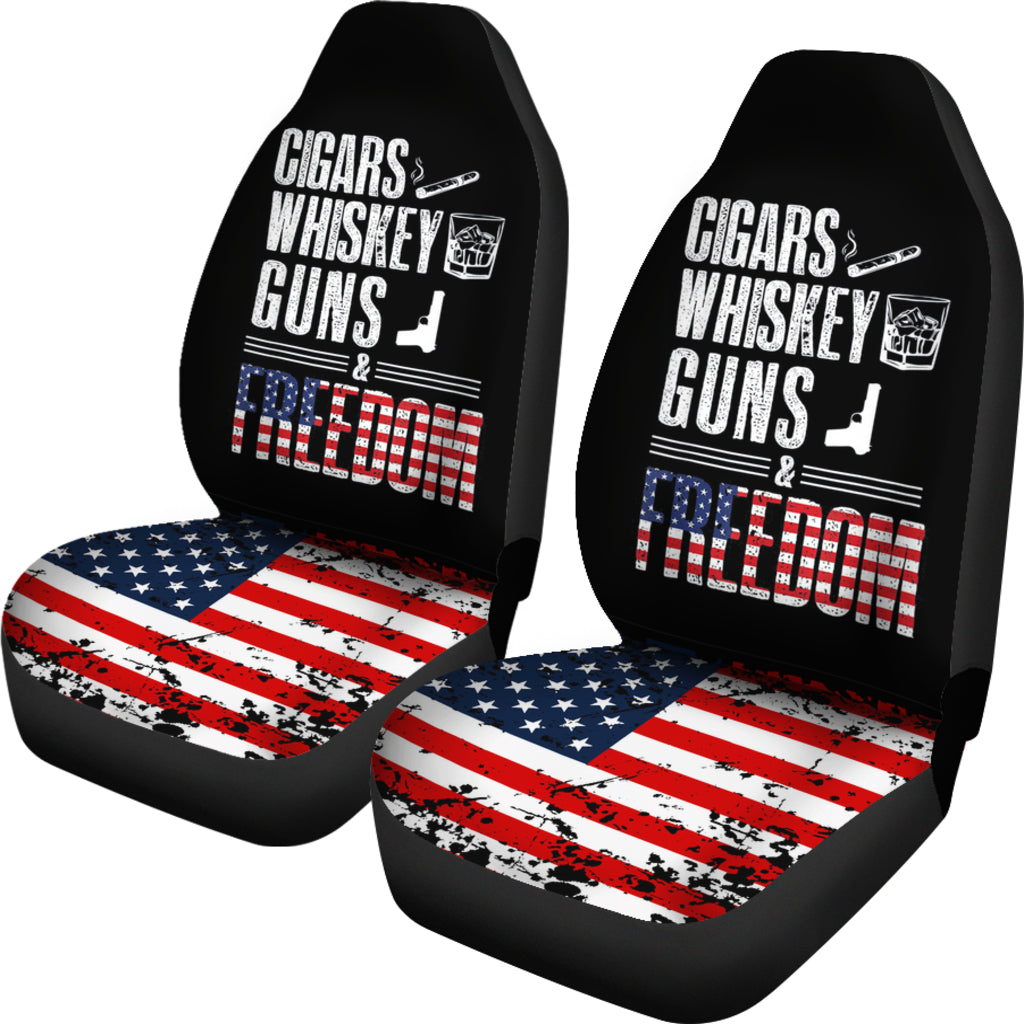 Cigars Whiskey Guns Freedom Car Seat Covers