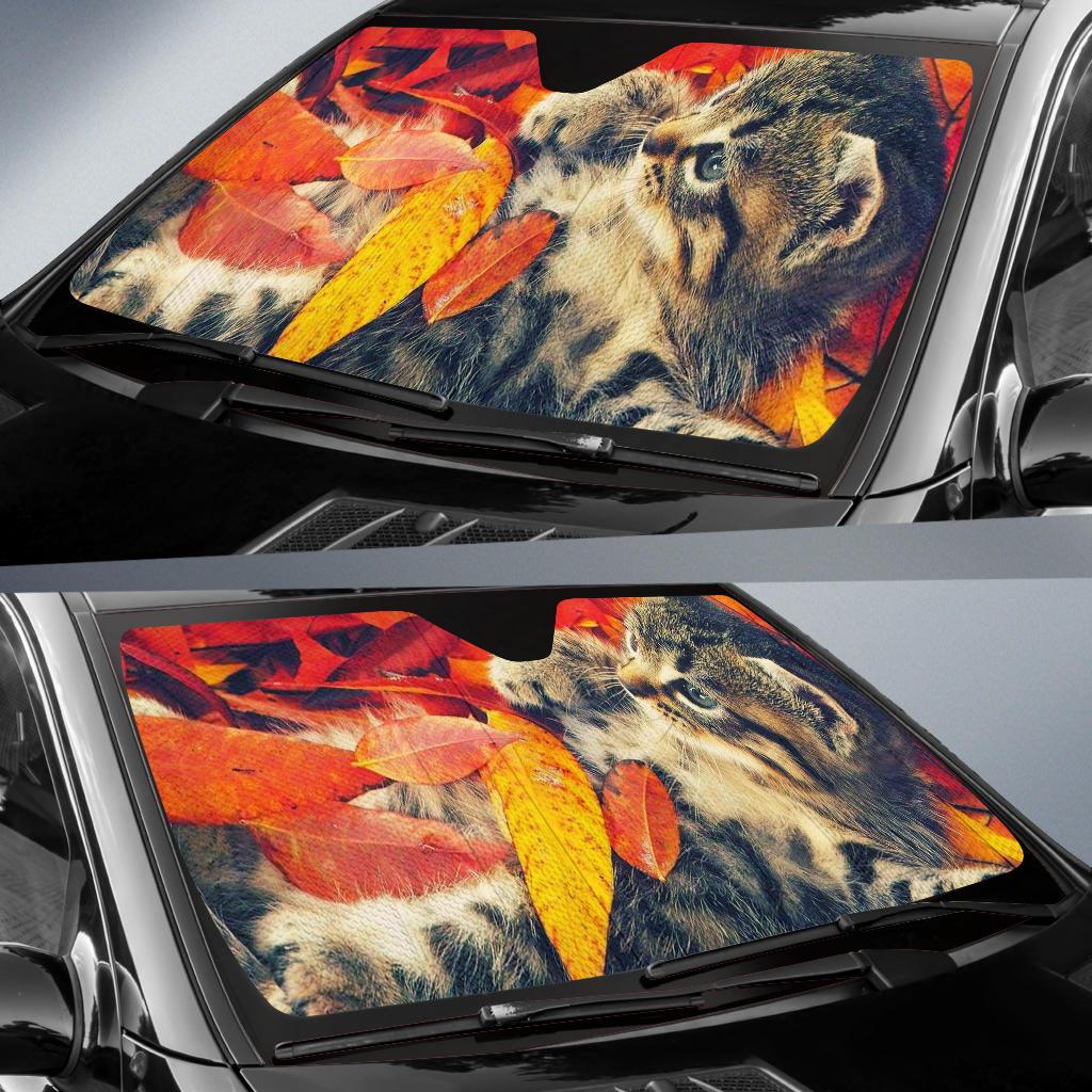 Cute Autumn Cat Car Sun Shade Gift Ideas 2022