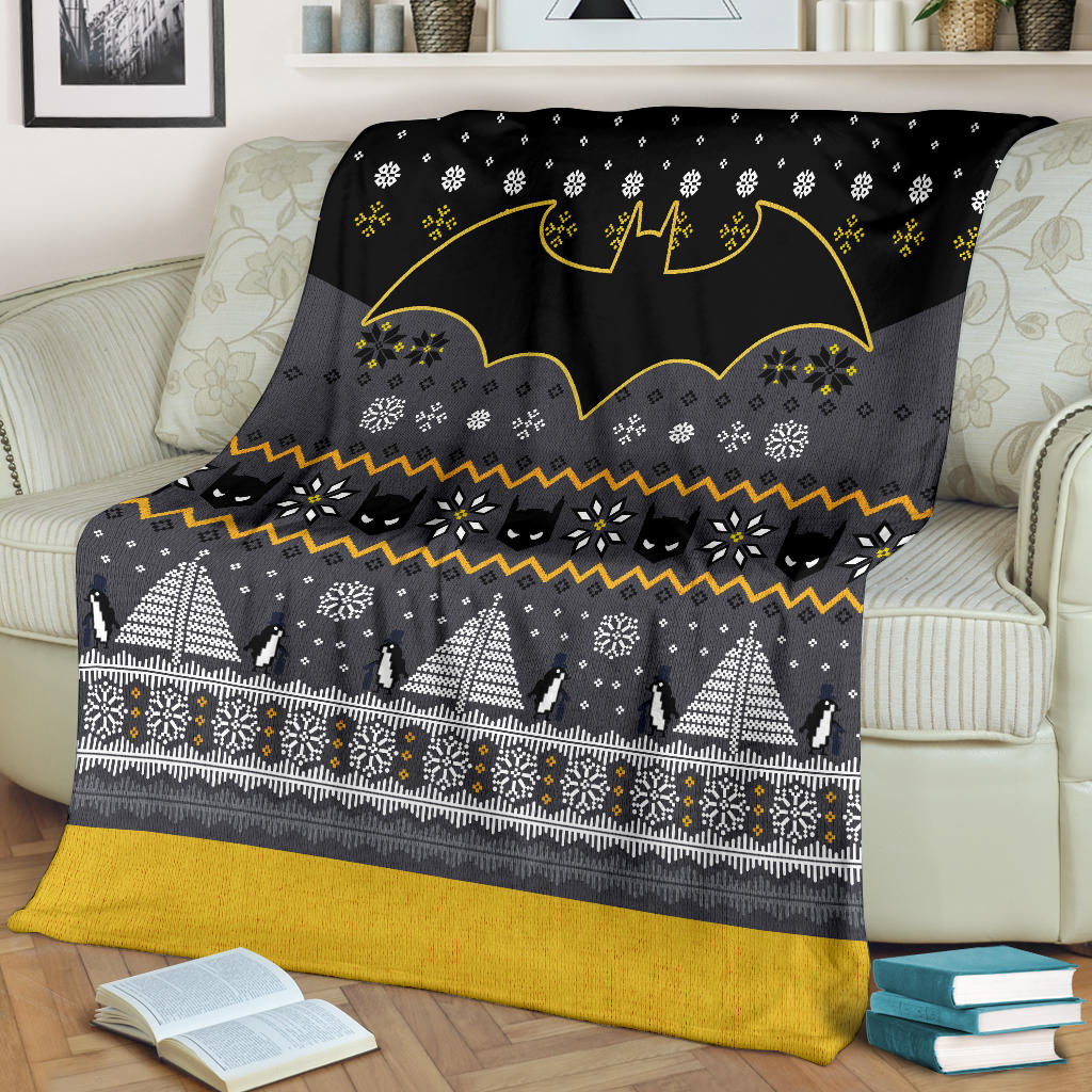 Batman Art Ugly Christmas Custom Blanket Home Decor