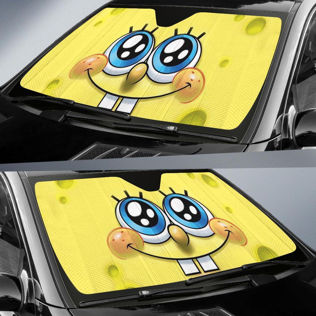 Spongebob Smile Funny Car Sun Shades Amazing Best Gift Ideas 2022