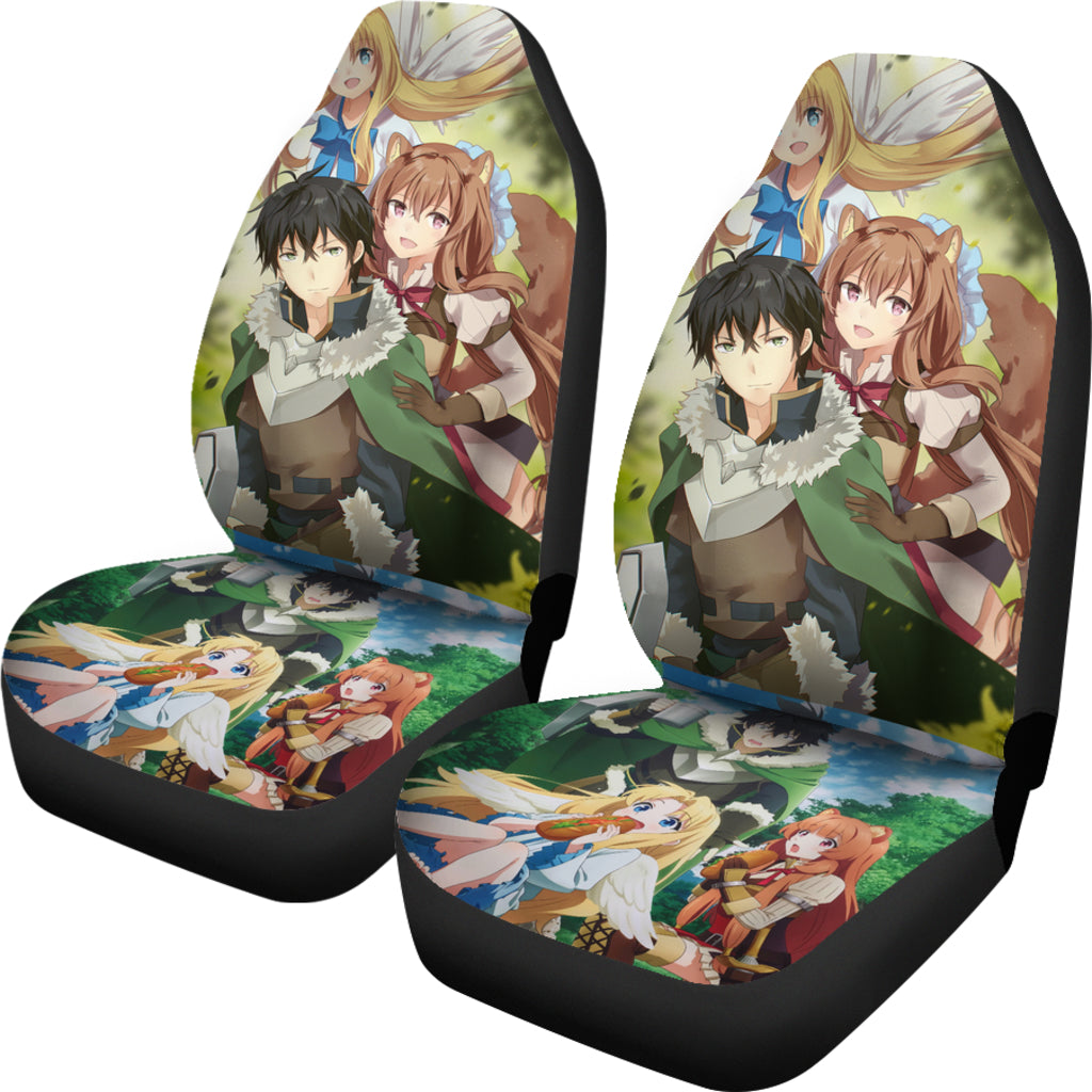 Naofumi Raphtalia And Filo Tate No Yuusha No Nariagari Hd Anime Manga Car Seat Covers