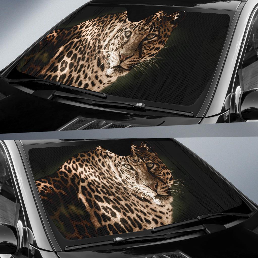 Leopard Dark Hd 4K Car Sun Shade Gift Ideas 2022