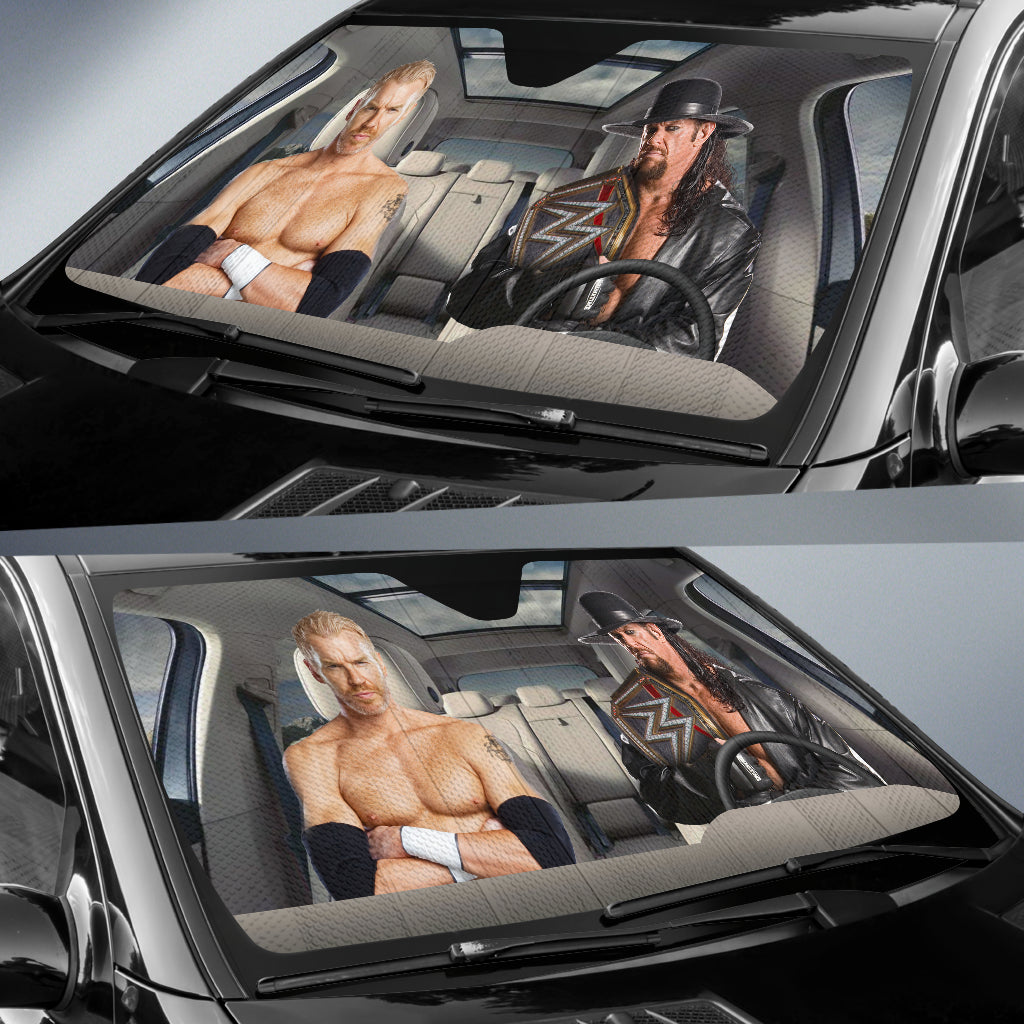 The Undertaker Vs Christian Wwe Driving Auto Sun Shade