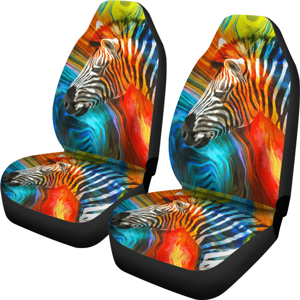 Art Painting Zebra Seat Covers