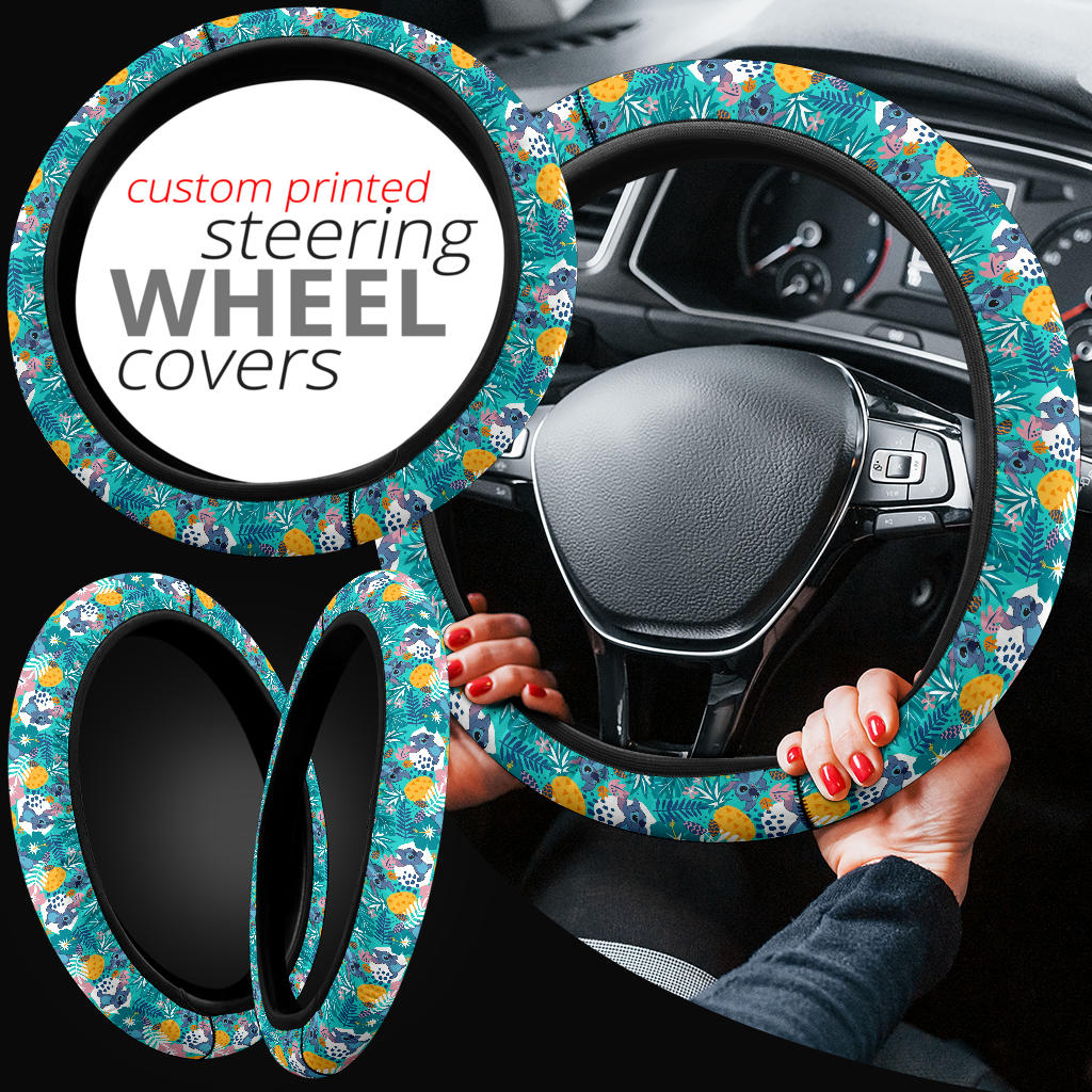 Stitch Hawaii Custom Car Steering Wheel Cover