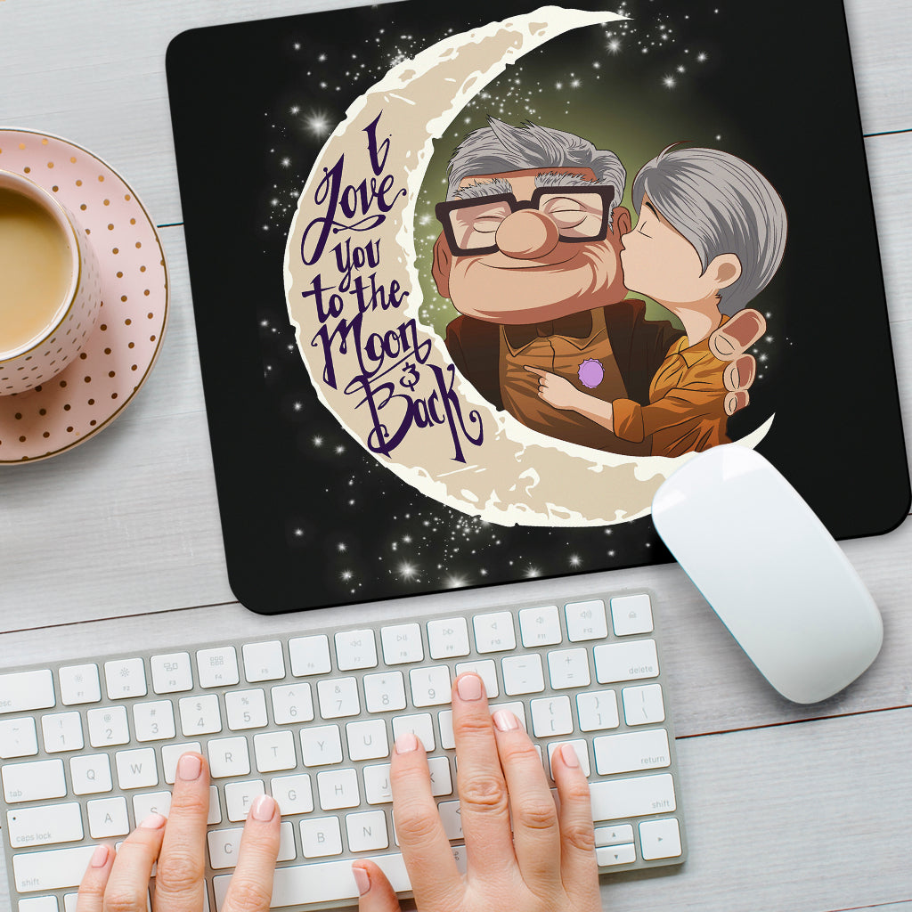 Up movie couple love to the moon Mouse Pad