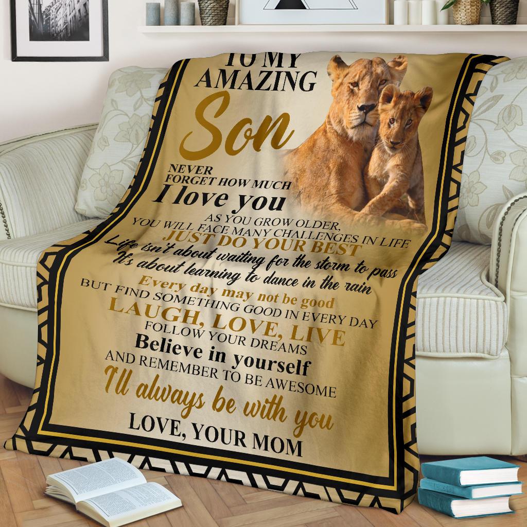 To My Amazing Son Premium Blanket