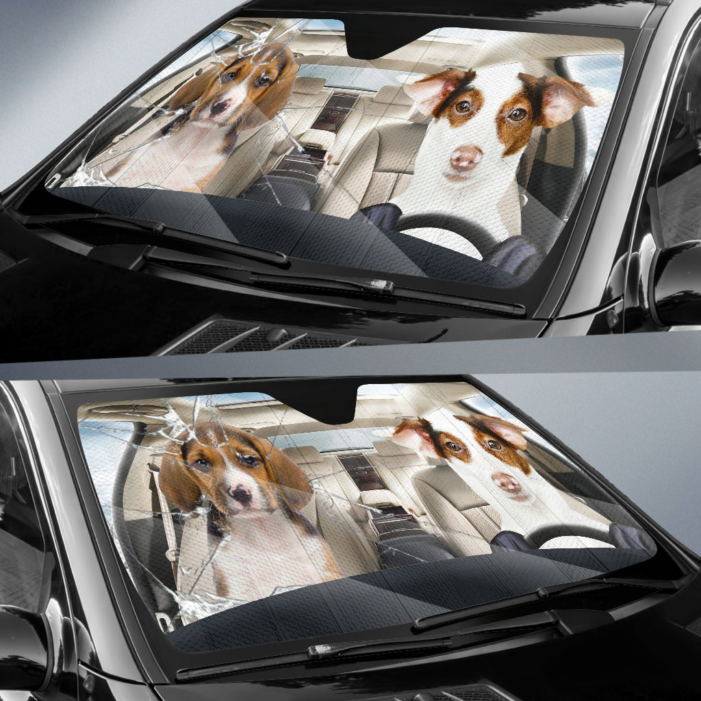 Basset Dog And Beagle Car Auto Sunshade