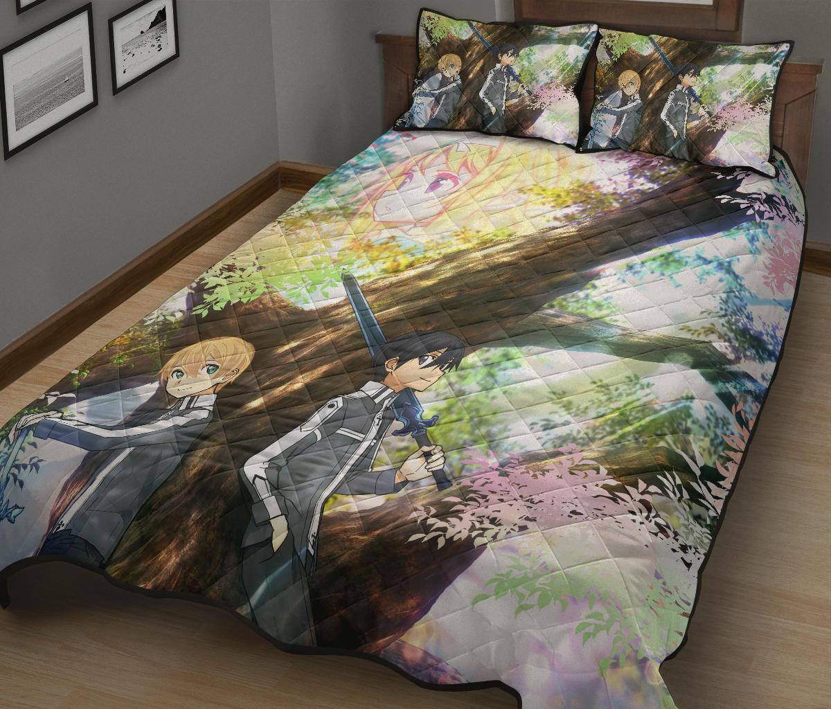 Sword Art Online Anime Quilt Bed Set Pillow Case Amazing Decor Gift Ideas 7