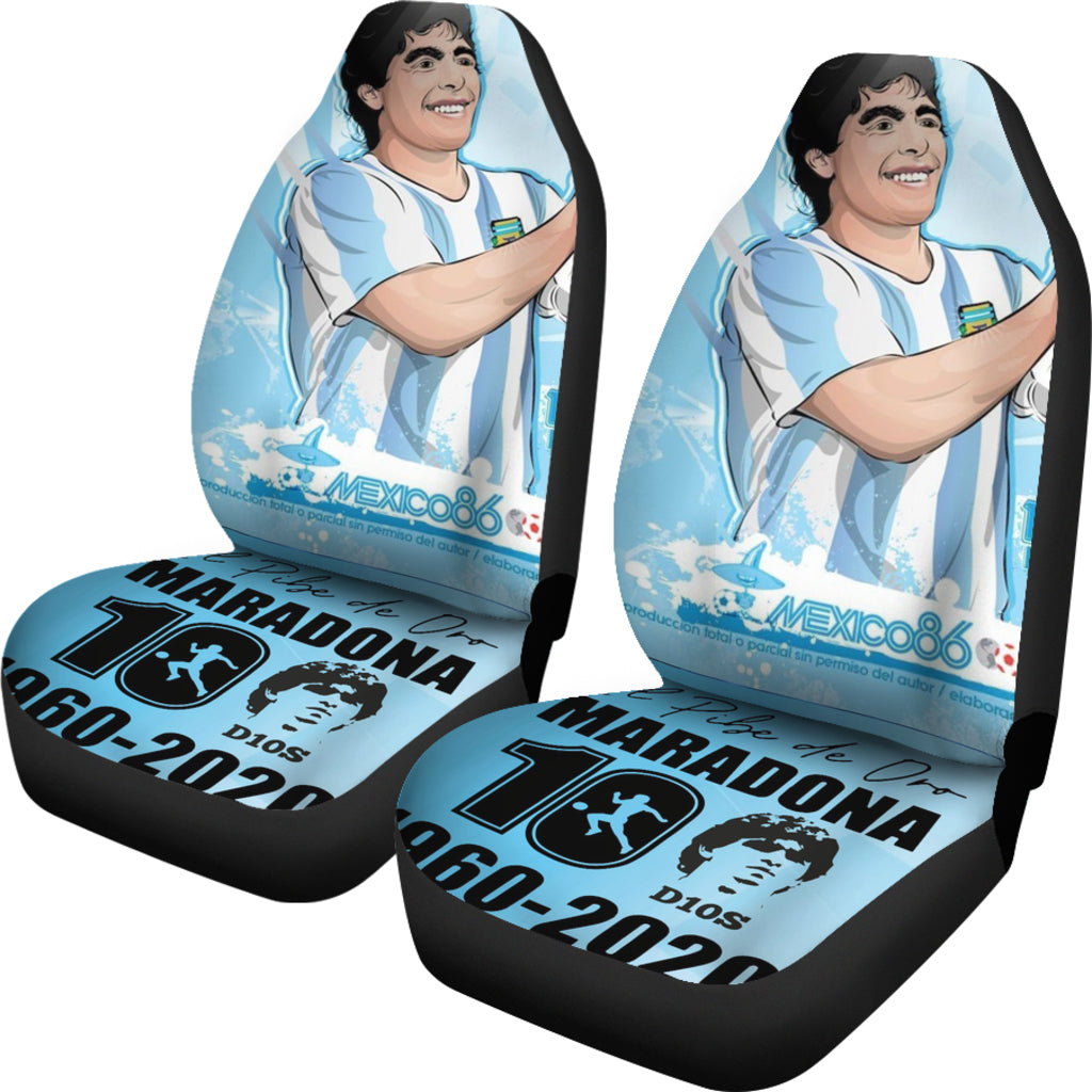 Art Mexico 86 Diego Armando Maradona 10 Rip 1969 2022 Car Seat Covers Gift For Fooball