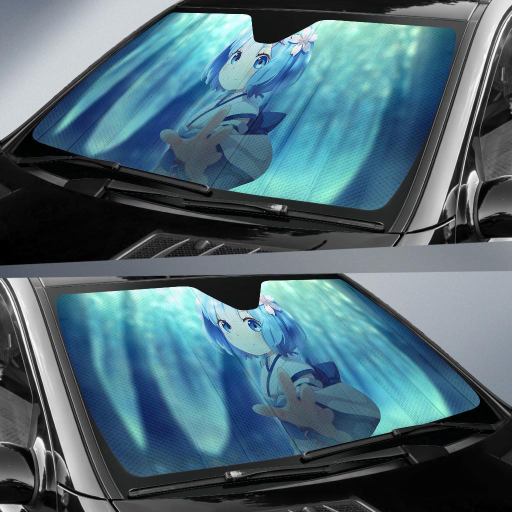 Rem Anime Girl Blue Eyes Re Zero Car Sun Shade Gift Ideas 2022