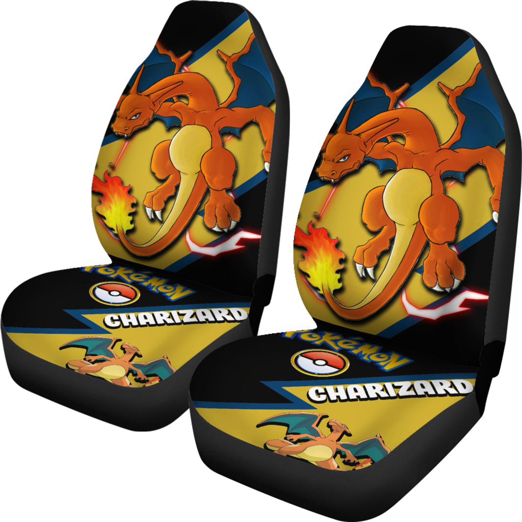 Charizard Car Seat Covers Custom Anime Pokemon Car Accessories