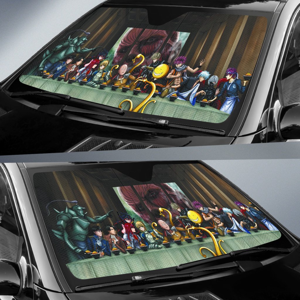 All Animes On Party Table Car Auto Sunshades Amazing Best Gift Ideas 2022