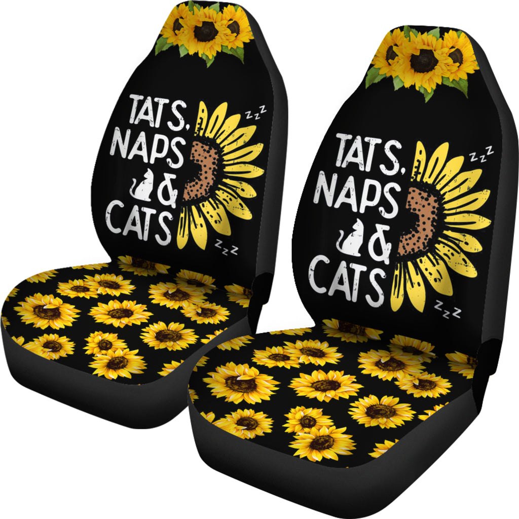 Tats Naps And Cats Sunflower Seat Covers