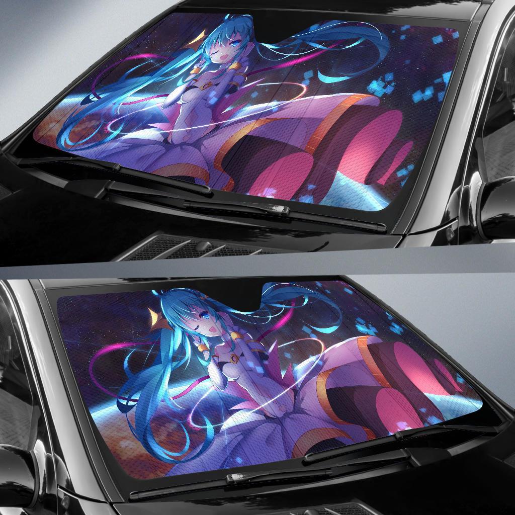 Anime Girl Hatsune Miku Hd 5K Car Sun Shade Gift Ideas 2022