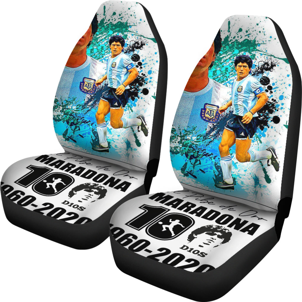 Cool Art Rip Legend Diego Armando Maradona 10 Rip 1969 2022 Car Seat Covers Gift For Fooball