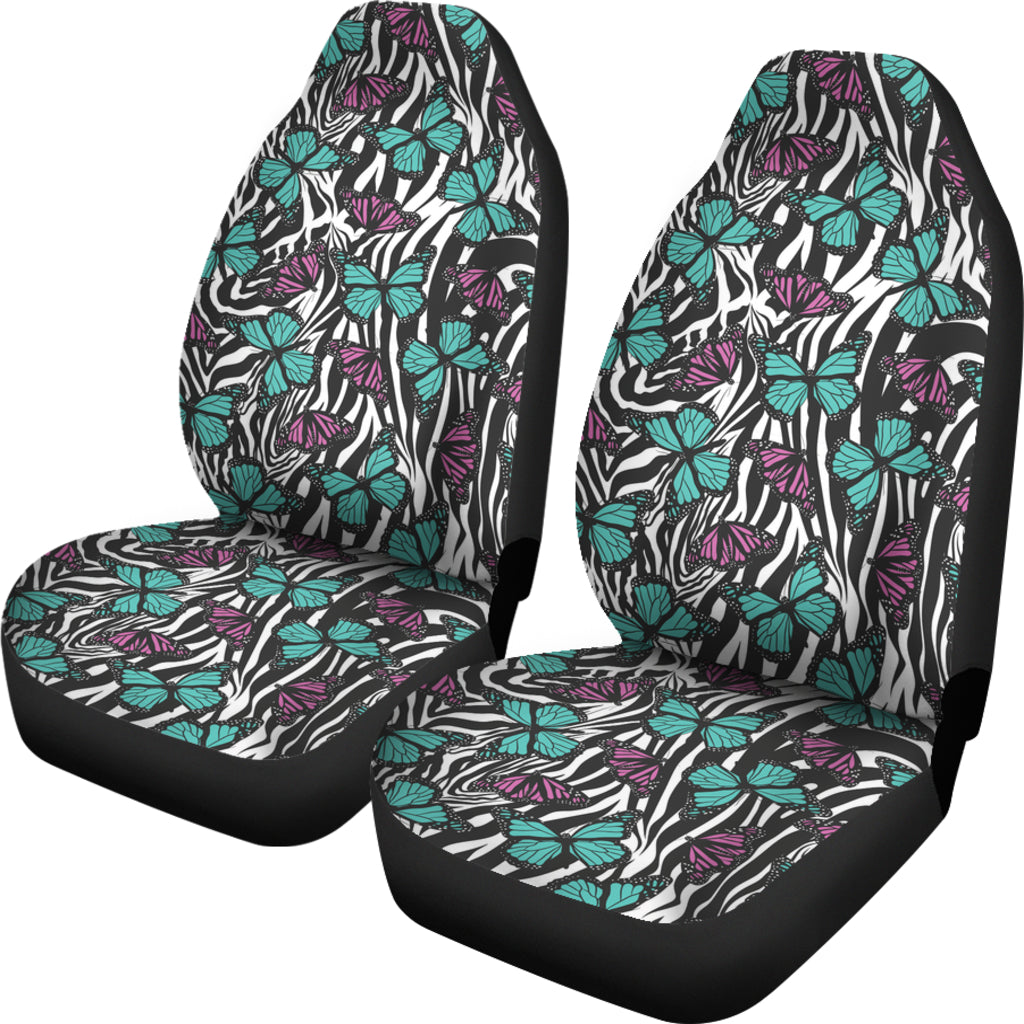 Colorful Butterfly Zebra Seat Covers