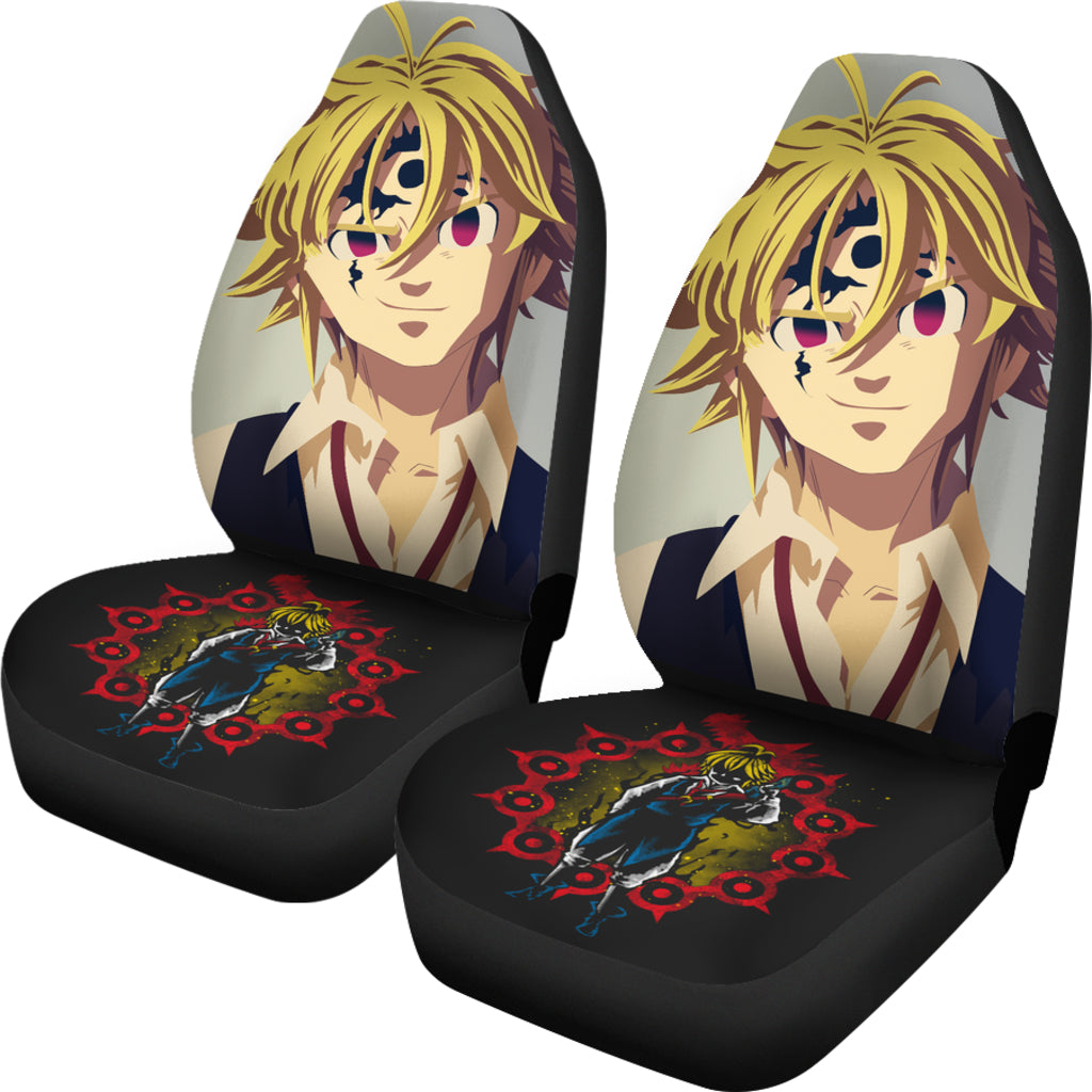 Demon Meliodas The Seven Deadly Sins Car Seat Covers Gift For Fan Anime