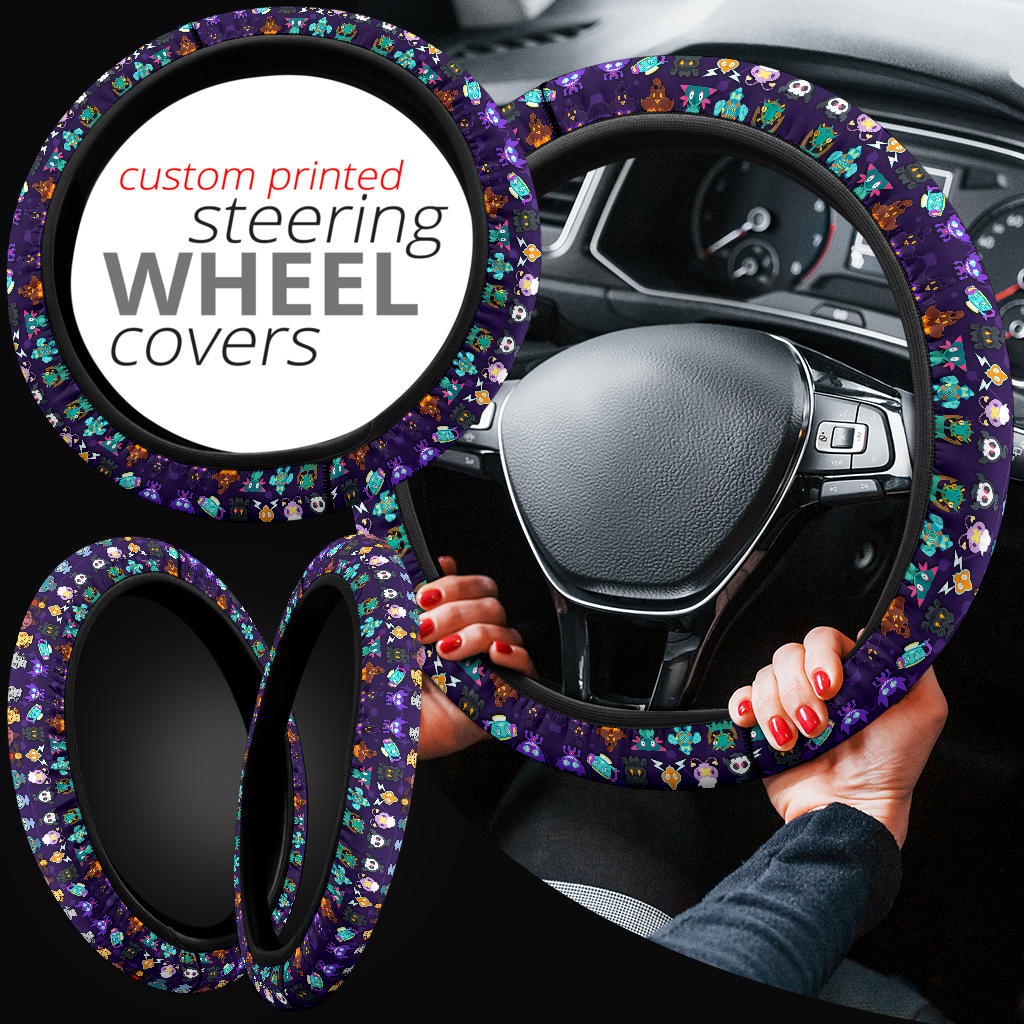 Ghosties Pokemon Car Steering Wheel Cover