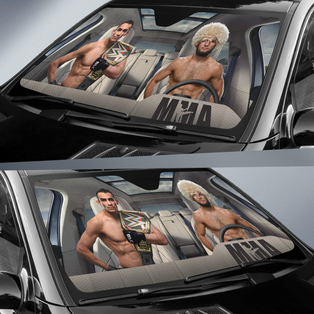 Tony Ferguson Vs Khabib Nurmagomedov Mma Driving Auto Sun Shade