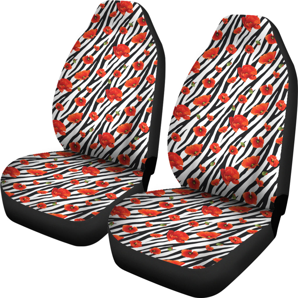 Beautiful Flower Zebra Seat Covers